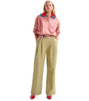 Essentiel Antwerp Jammer Beige Wide Leg Trousers