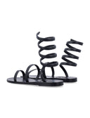 Scarpe basse dell'antica Grecia nere