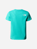 La face nord b S/S Tee facile tnf blanc / gris asphalte