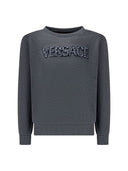 Versace Sweatshirt Fleece Cocco Logo Embroidery