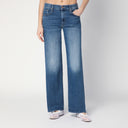Moeder de mid -rise maven sluipen jeans in gewassen blauw