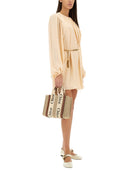 Chloé Silk Shirred Mini Dress