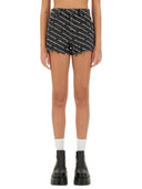 Alexander Wang Shorts With All Over Logo