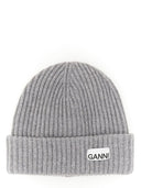 Chapeau de bonnet ganni avec logo