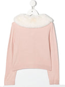 Miss Blumarine Cardiganl Faux Fur Collar
