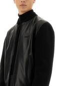 Gucci Nappa Leather And Knitted Bomber Jacket