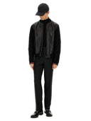 Gucci Nappa Leather And Knitted Bomber Jacket