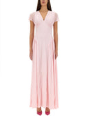 Rotate Birger Christensen Long Dress With Drape