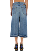 Stella Mc Cartney Denim Skirt With Contrasting Panel