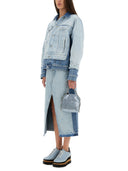 Stella Mc Cartney Denim Skirt With Contrasting Panel
