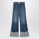 Mother Jeans The Hustler Roller Heel Cuff Fray