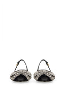Dolce & Gabbana Satin Sling Back With Rhinestone Embroidery