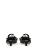 Dolce & Gabbana Satin Sling Back With Rhinestone Embroidery