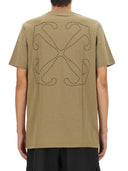 T-shirt blanc hors blanc avec broderie de flèches