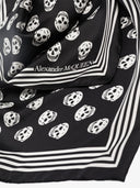Alexander Mc Queen Biker Skull Silk Scarf