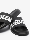 Alexander Mc Queen Graffiti Rubber Slides