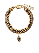 Alexander Mc Queen Pavé Double Chain Bracelet