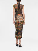 Az Factory By Ester Manas High Neck Printed Short Dress