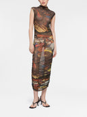 Az Factory By Ester Manas High Neck Printed Short Dress