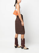 Boyy Square Scrunchy Soft B Chain Leather Shoulder Bag