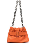 Boyy Square Scrunchy Soft B Chain Leather Shoulder Bag