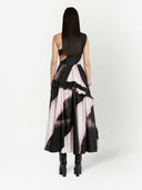 Alexander Mc Queen One Shoulder Printed Midi Dress
