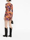Dsquared2 Printed Cut Out Short Dress