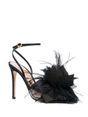 Gianvito Rossi Inez Satin et Sandales à talons hauts en verre