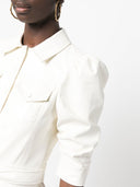 Alice + Olivia Faux Leather Shirt Dress