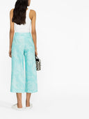 Etro Printed Cotton Cropped Trousers