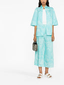 Etro Printed Cotton Cropped Trousers