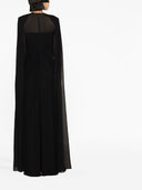 Roland Mouret Pre Cape Detailed Cady Maxi Dress