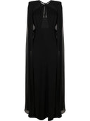 Roland Mouret Pre Cape Detailed Cady Maxi Dress