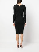 Roland Mouret Pre Draped Cut Out Midi Tube Dress