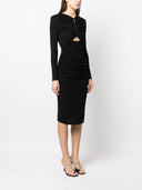 Roland Mouret Pre Draped Cut Out Midi Tube Dress