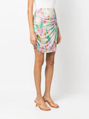 Iro Printed Short Wrap Skirt