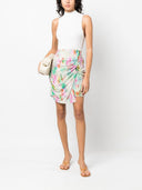 Iro Printed Short Wrap Skirt