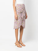 Iro Wrap Silk Blend Midi Skirt