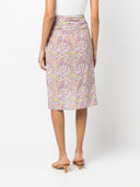 Iro Wrap Silk Blend Midi Skirt