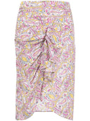 Iro Wrap Silk Blend Midi Skirt