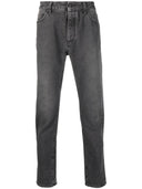 Jeans de denim de logo incurvé Palm Angels