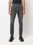 Jeans de denim de logo incurvé Palm Angels