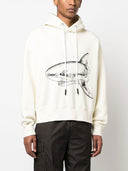 Palm Angels Split Shark Cotton Hoodie