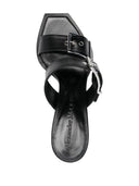 Alexander Mc Queen Punk Double Buckle Leather Sandals