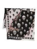 Alexander Mc Queen Biker Skull Wool Scarf