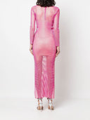 Santa Brand Rhinestones Embellished Long Dress
