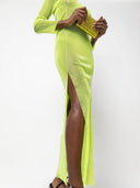 Santa Brand Rhinestones Embellished Long Dress