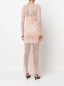 Vestido largo adornado con los rehinestones de la marca Santa