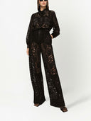 Dolce & Gabbana Lace Long Shirt Jumpsuit
