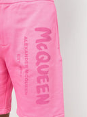 Alexander Mc Queen Logo Cotton Shorts